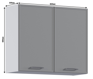 Мюнхен шкаф 2 дв 80х68 см