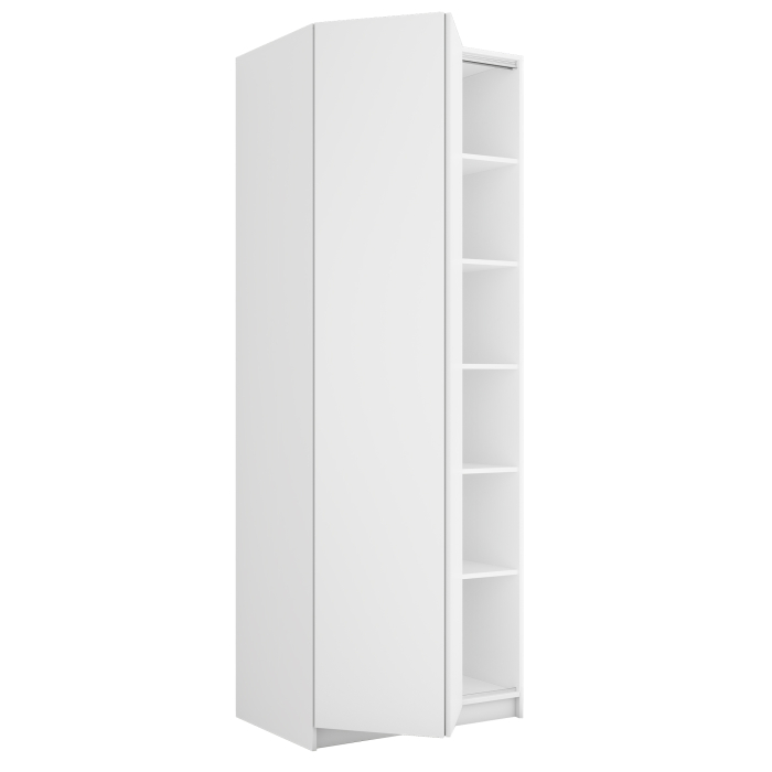 Шкафы распашные, Шкаф складной Е1 Локер ("Гармошка" с системой Push to Move/Левый)81х52.5х220 см, с полками