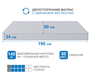 Матрас Премиум-Ориент в скрутке 800х1900