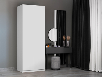 Шкаф складной Е1 Локер ("Гармошка" с системой Push to Move/Правый)81х52.5х220 см, с полками