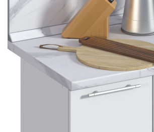 Столешница 38*3050*600 Гранит белый глянец