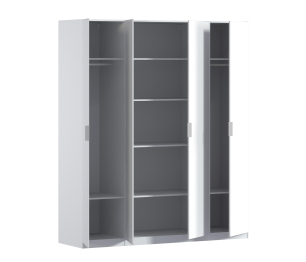 Шкаф четырехдверный Макс 2000 мм, вариант №3 (ЛДСП/МДФ)