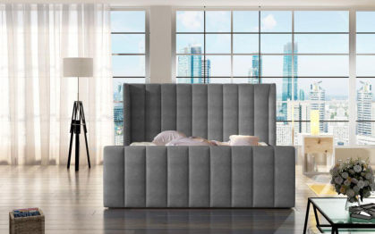 Кровать Аврора в базовых тканях, с основанием и с подъемным механизмом, 160х200