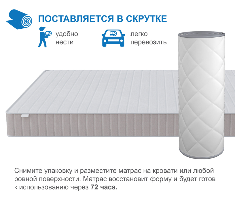 900 x 2000, Матрас Тропикана-Феникс в скрутке 1400х1900