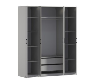 Шкаф четырехдверный Макс 2000 мм, вариант №1 (ЛДСП)