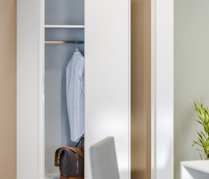 Шкаф Mika / Мика СБ-3272 Белый/Белый,Серый