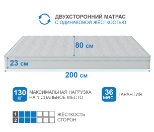 Матрас Слип-Соната в чехле Cooler 800х2000