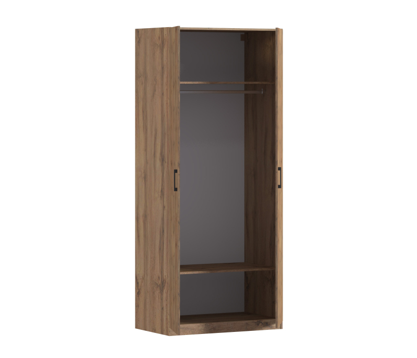 В спальню, Шкаф двухдверный Макс 1000 мм, вариант №1 (ЛДСП, корпус дуб вотан)