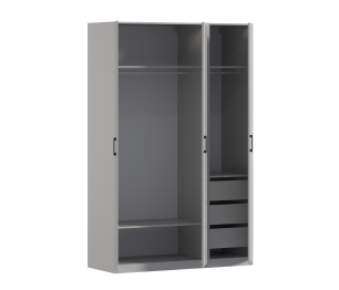 Шкаф трехдверный Макс 1500 мм, вариант №4 (ЛДСП)