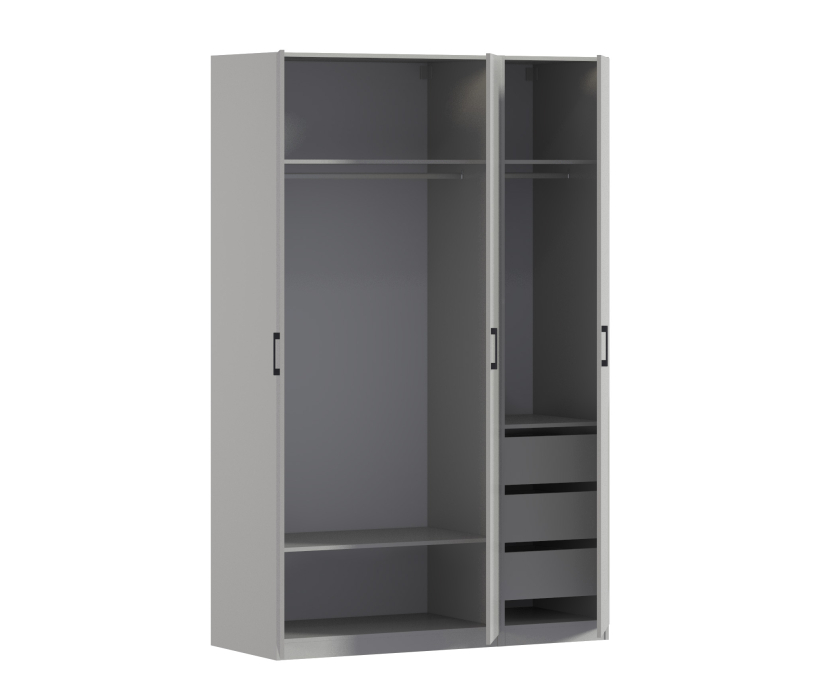 Для одежды, Шкаф трехдверный Макс 1500 мм, вариант №4 (ЛДСП)