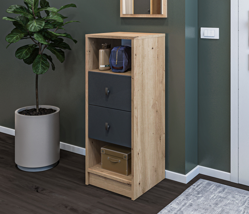 Тумбы, Тумба Сидней СБ-2585/1 Дуб дикий/Диамант серый