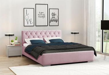 Кровать Бельгия в базовых тканях, с основанием и без подъемного механизма, 160х200