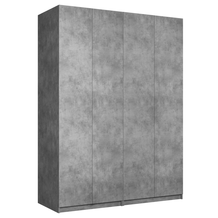 Шкафы распашные, Шкаф складной Е1 Локер ("Гармошка" с системой Push to Move/Левый)162х52.5х220 см,с полками и двумя модулями