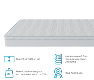 Столлайн / Матрас Корсика-Зодиак в чехле Cooler в скрутке 1200х2000