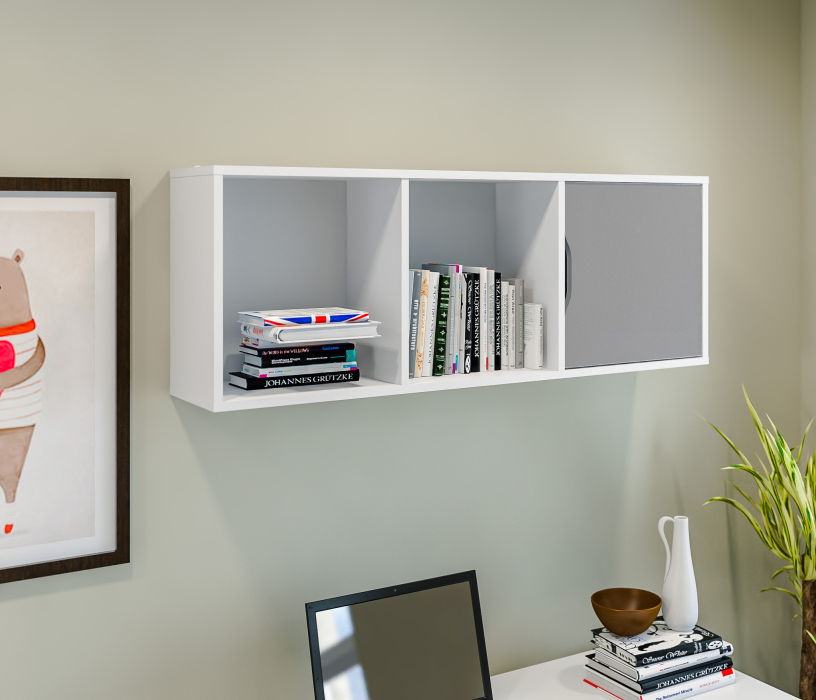 Mika / Мика, Полка Mika / Мика СБ-3279 Белый/Серый